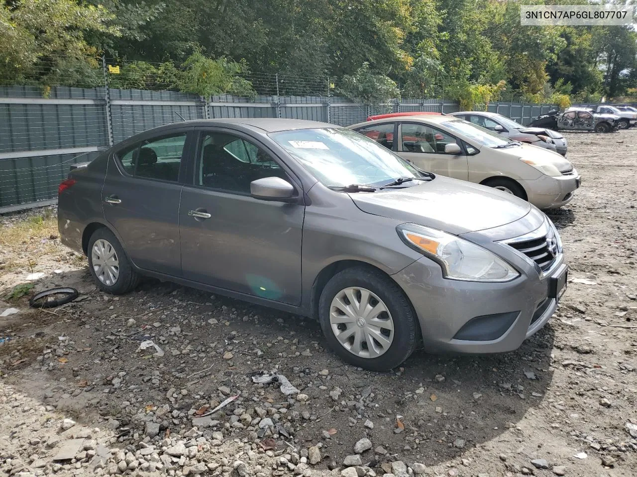 2016 Nissan Versa S VIN: 3N1CN7AP6GL807707 Lot: 72277504