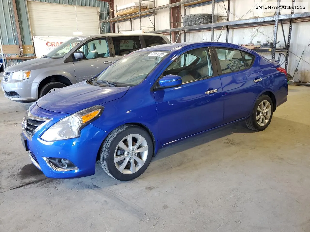 2016 Nissan Versa S VIN: 3N1CN7AP3GL891355 Lot: 72369724