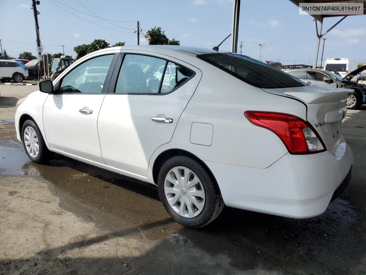 2016 Nissan Versa S VIN: 3N1CN7AP4GL819497 Lot: 72644534