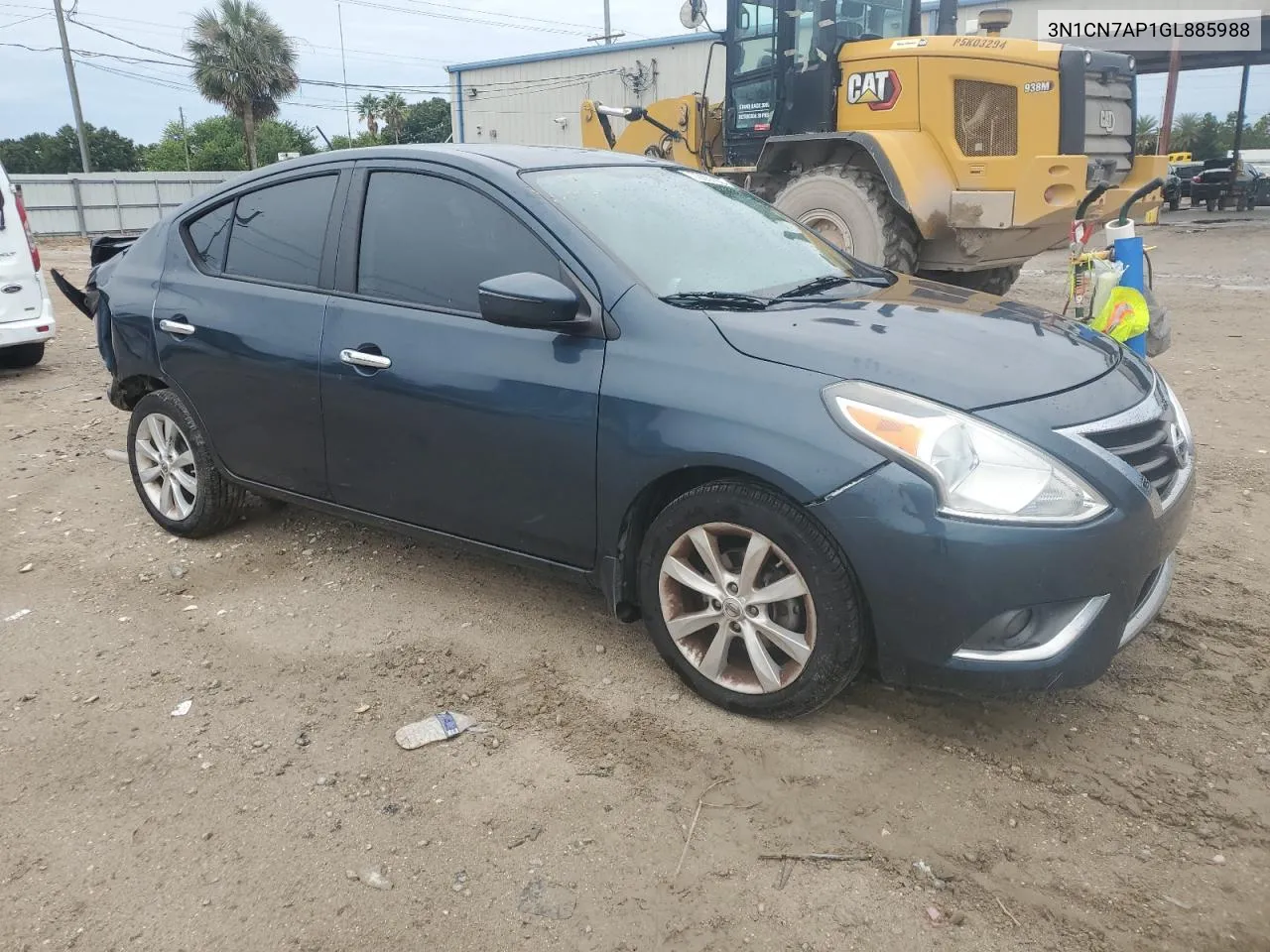 2016 Nissan Versa S VIN: 3N1CN7AP1GL885988 Lot: 72857924