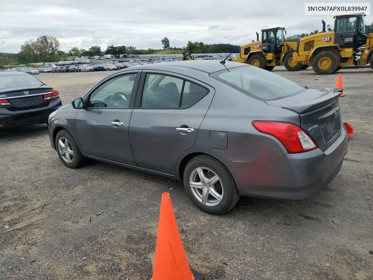 2016 Nissan Versa S VIN: 3N1CN7APXGL839947 Lot: 72998334