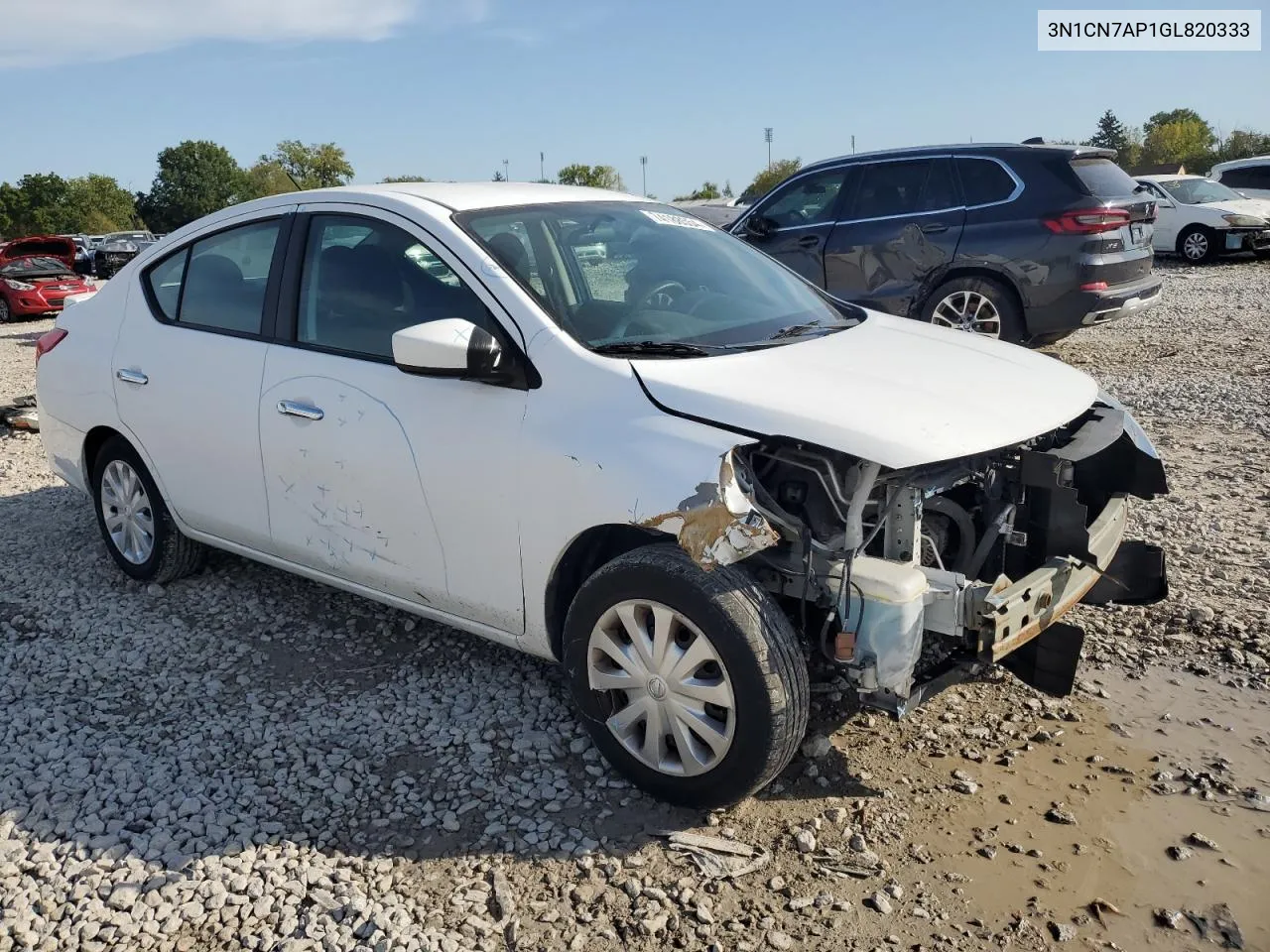 2016 Nissan Versa S VIN: 3N1CN7AP1GL820333 Lot: 74188554