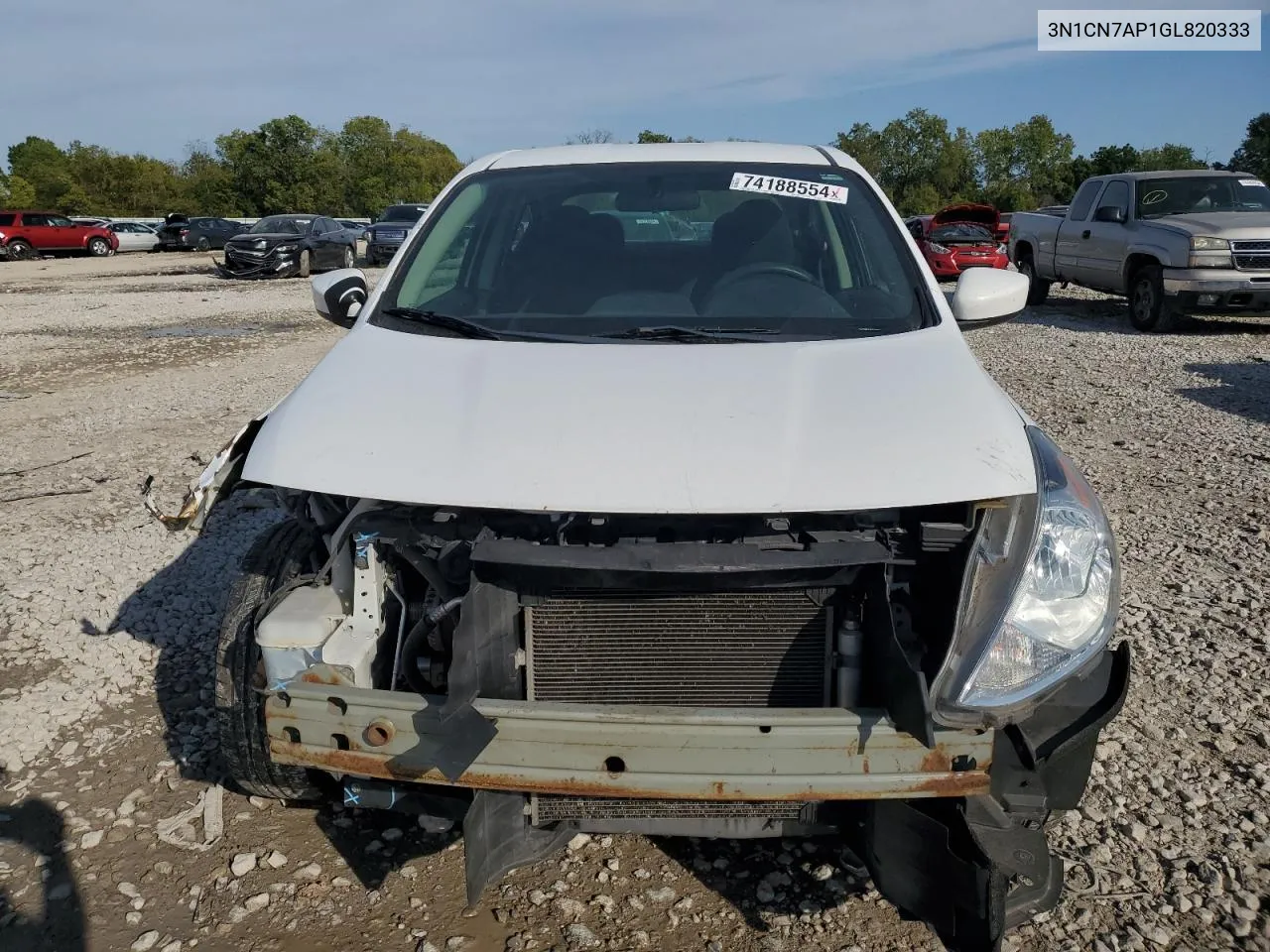 2016 Nissan Versa S VIN: 3N1CN7AP1GL820333 Lot: 74188554