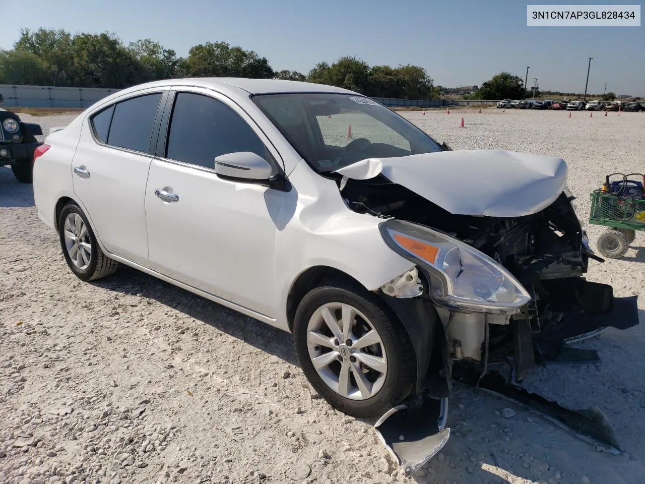 2016 Nissan Versa S VIN: 3N1CN7AP3GL828434 Lot: 74263924