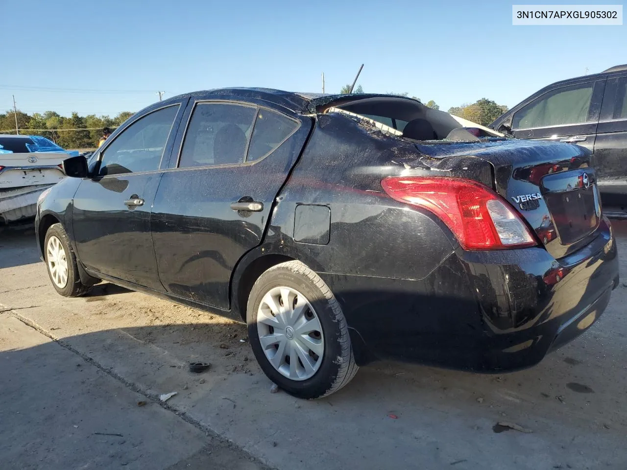 2016 Nissan Versa S VIN: 3N1CN7APXGL905302 Lot: 74468564