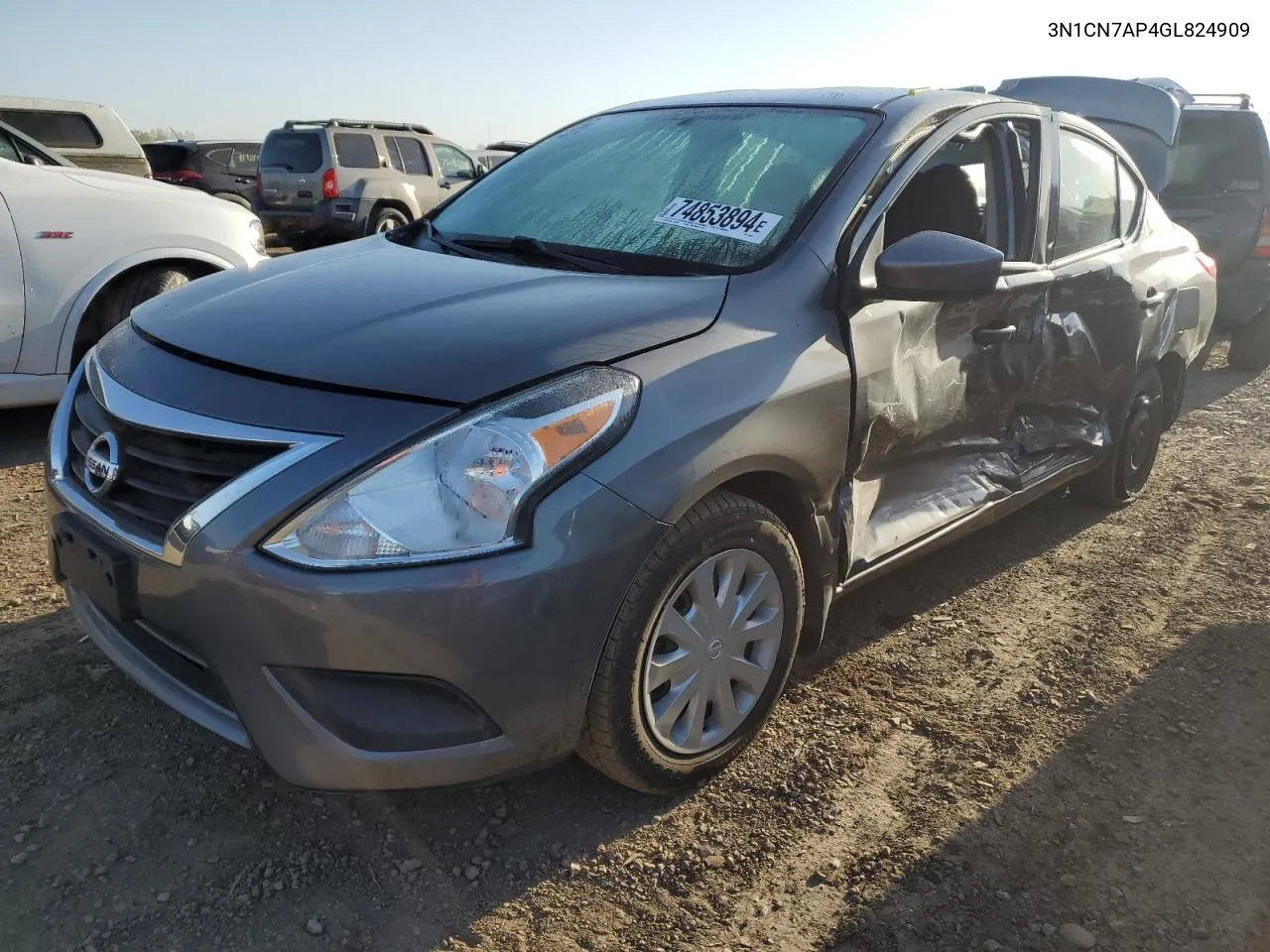 2016 Nissan Versa S VIN: 3N1CN7AP4GL824909 Lot: 74853894