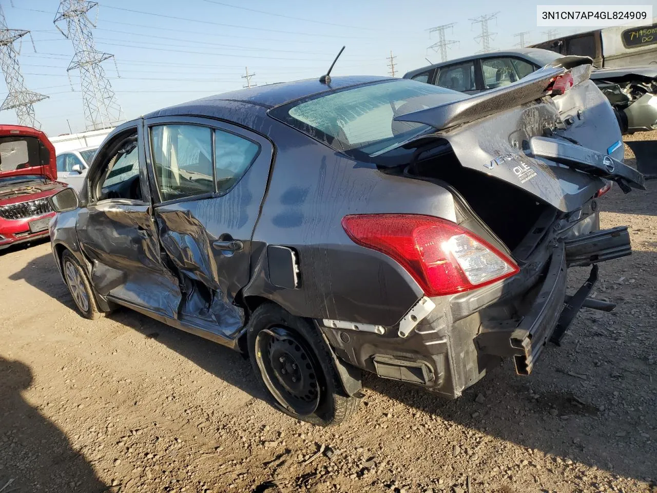 2016 Nissan Versa S VIN: 3N1CN7AP4GL824909 Lot: 74853894