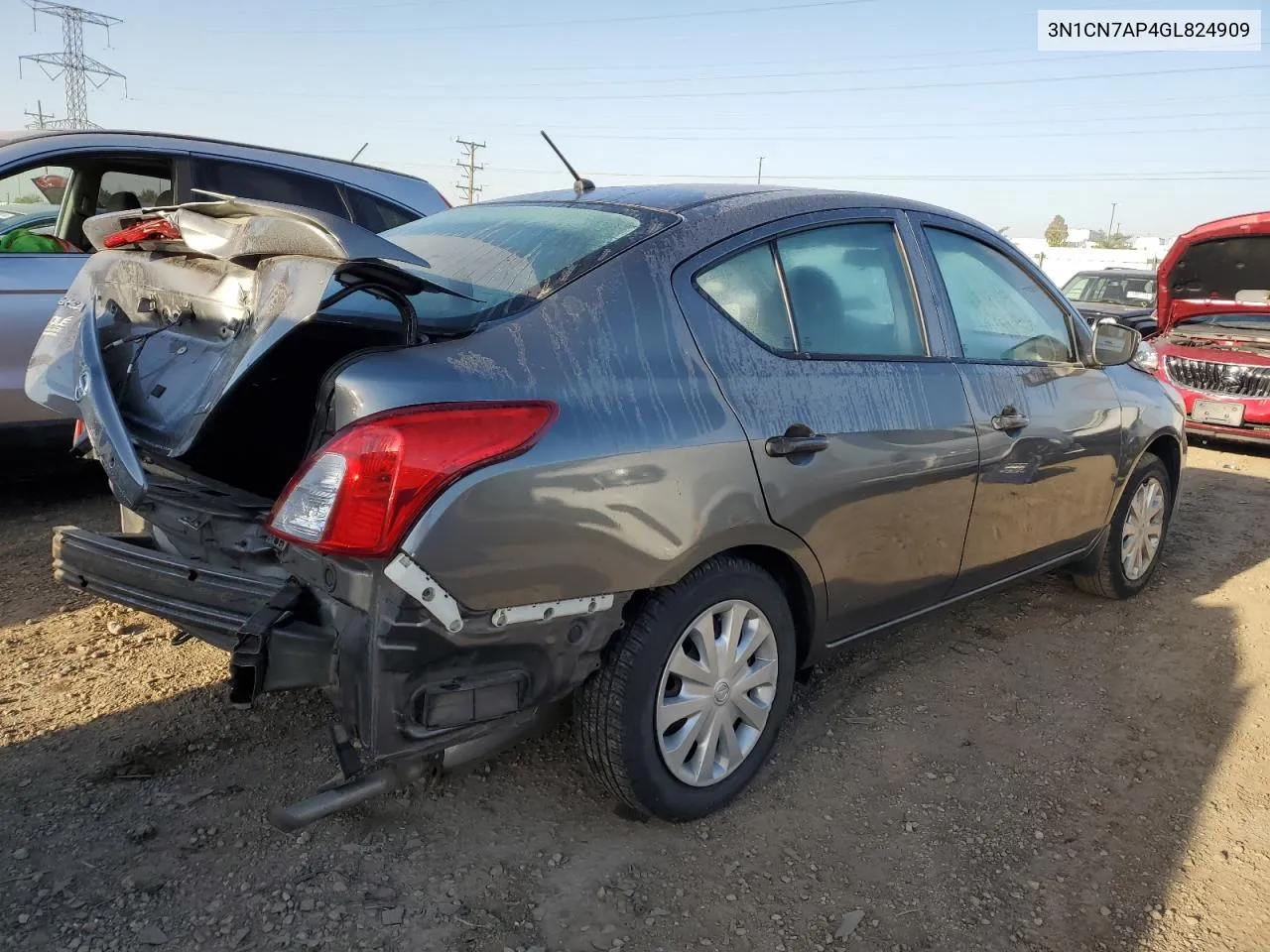 2016 Nissan Versa S VIN: 3N1CN7AP4GL824909 Lot: 74853894