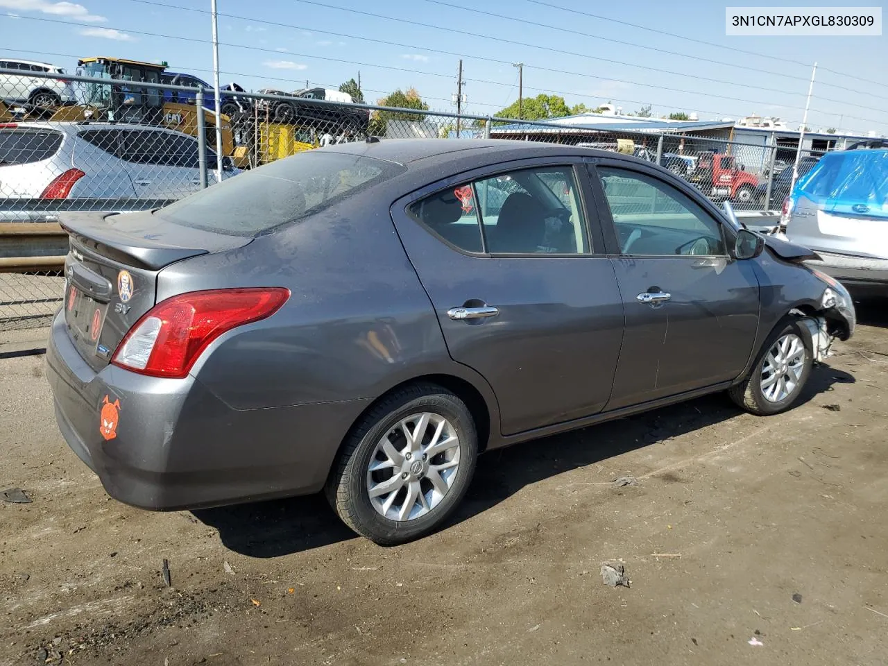 2016 Nissan Versa S VIN: 3N1CN7APXGL830309 Lot: 74919444