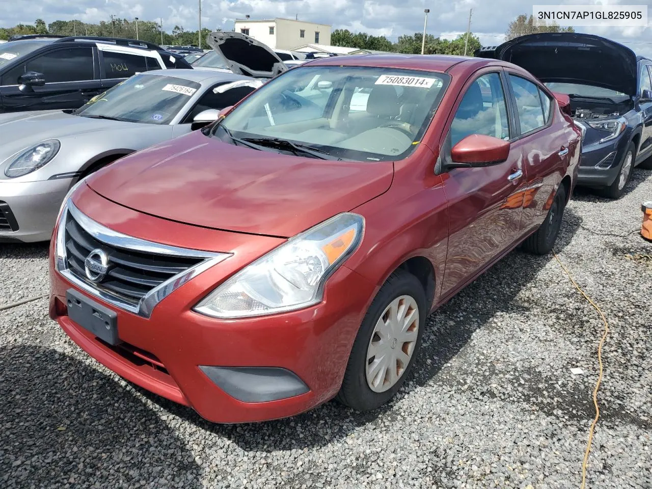 2016 Nissan Versa S VIN: 3N1CN7AP1GL825905 Lot: 75083014