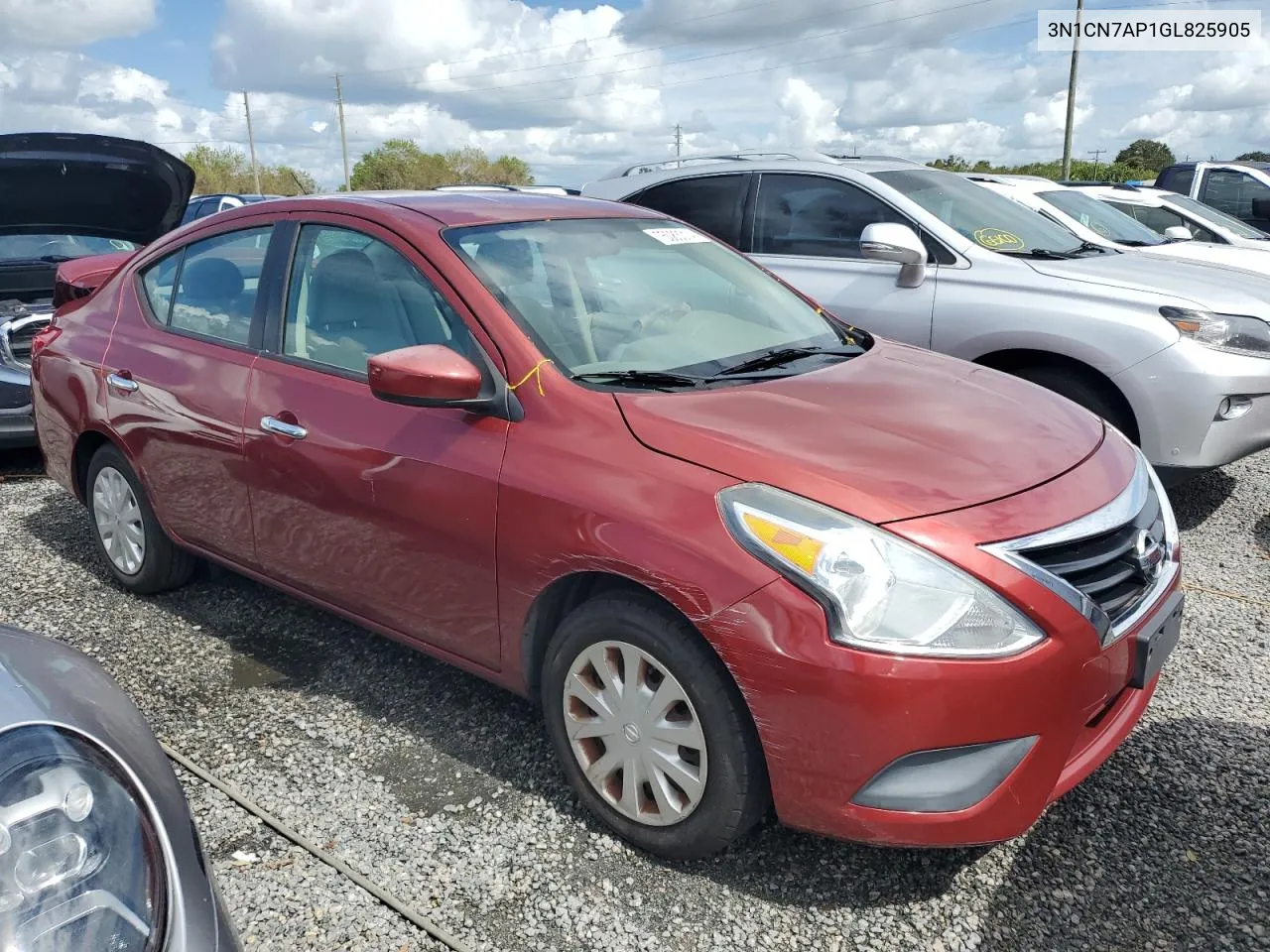 2016 Nissan Versa S VIN: 3N1CN7AP1GL825905 Lot: 75083014