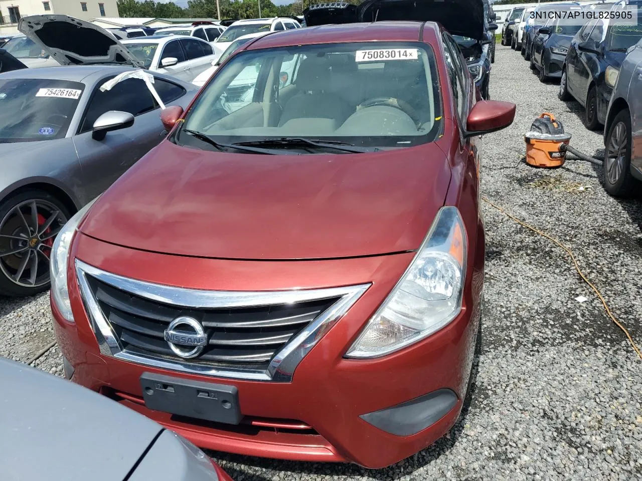 2016 Nissan Versa S VIN: 3N1CN7AP1GL825905 Lot: 75083014