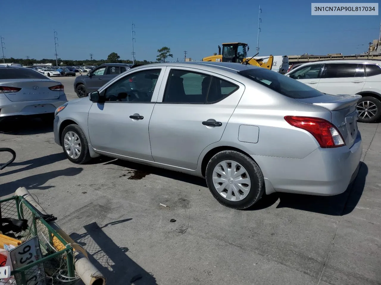 2016 Nissan Versa S VIN: 3N1CN7AP9GL817034 Lot: 75341104