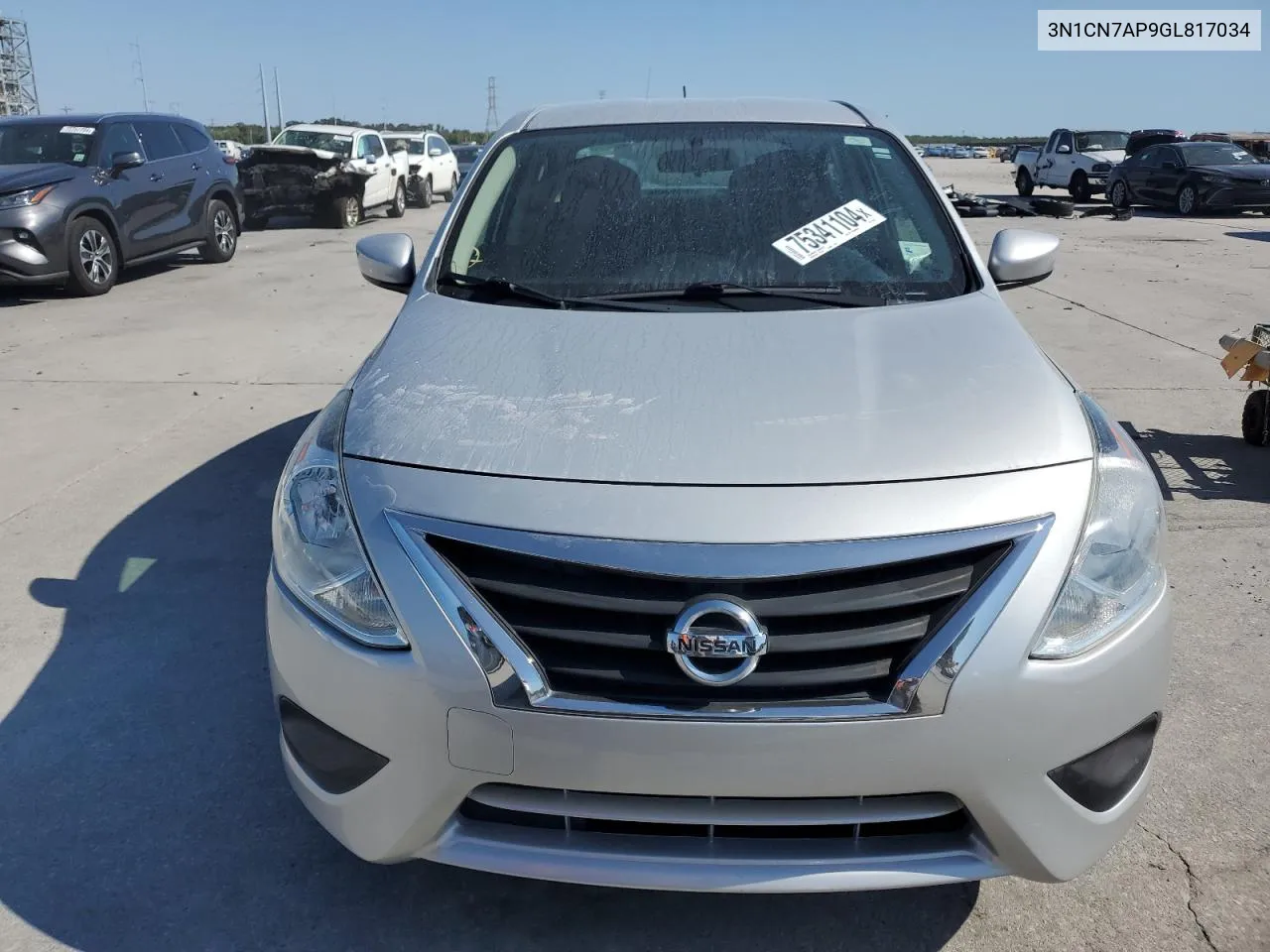 2016 Nissan Versa S VIN: 3N1CN7AP9GL817034 Lot: 75341104