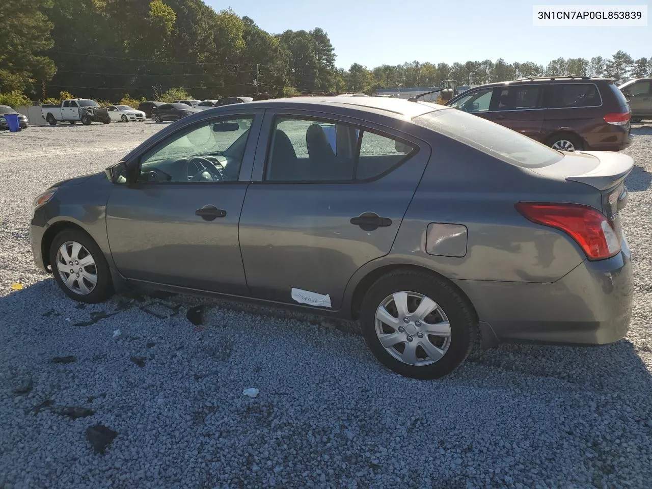 2016 Nissan Versa S VIN: 3N1CN7AP0GL853839 Lot: 75478414