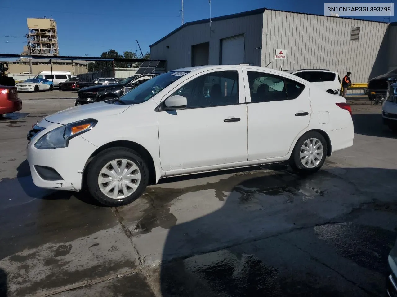 2016 Nissan Versa S VIN: 3N1CN7AP3GL893798 Lot: 75527894