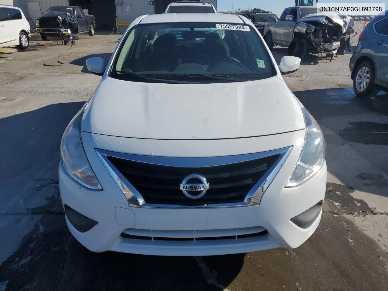 2016 Nissan Versa S VIN: 3N1CN7AP3GL893798 Lot: 75527894