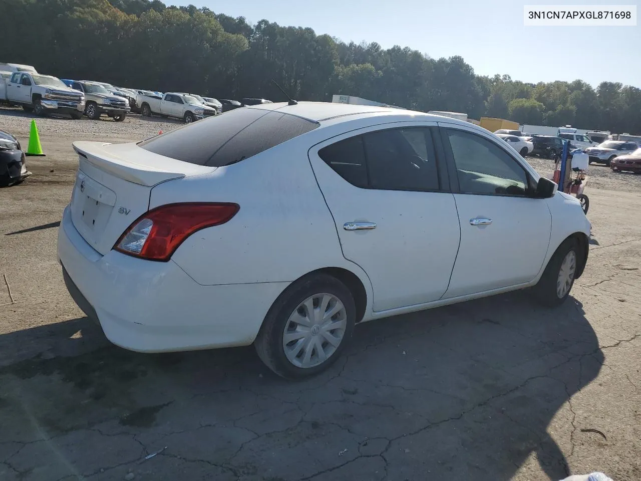 2016 Nissan Versa S VIN: 3N1CN7APXGL871698 Lot: 75558984