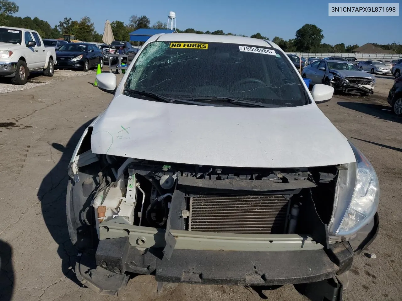 2016 Nissan Versa S VIN: 3N1CN7APXGL871698 Lot: 75558984