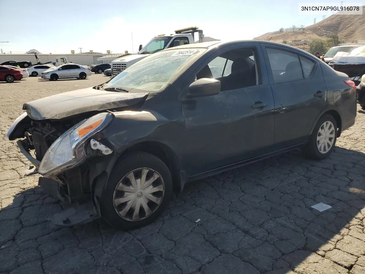 2016 Nissan Versa S VIN: 3N1CN7AP9GL916078 Lot: 75642514