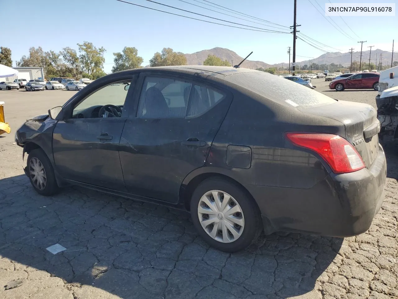 2016 Nissan Versa S VIN: 3N1CN7AP9GL916078 Lot: 75642514