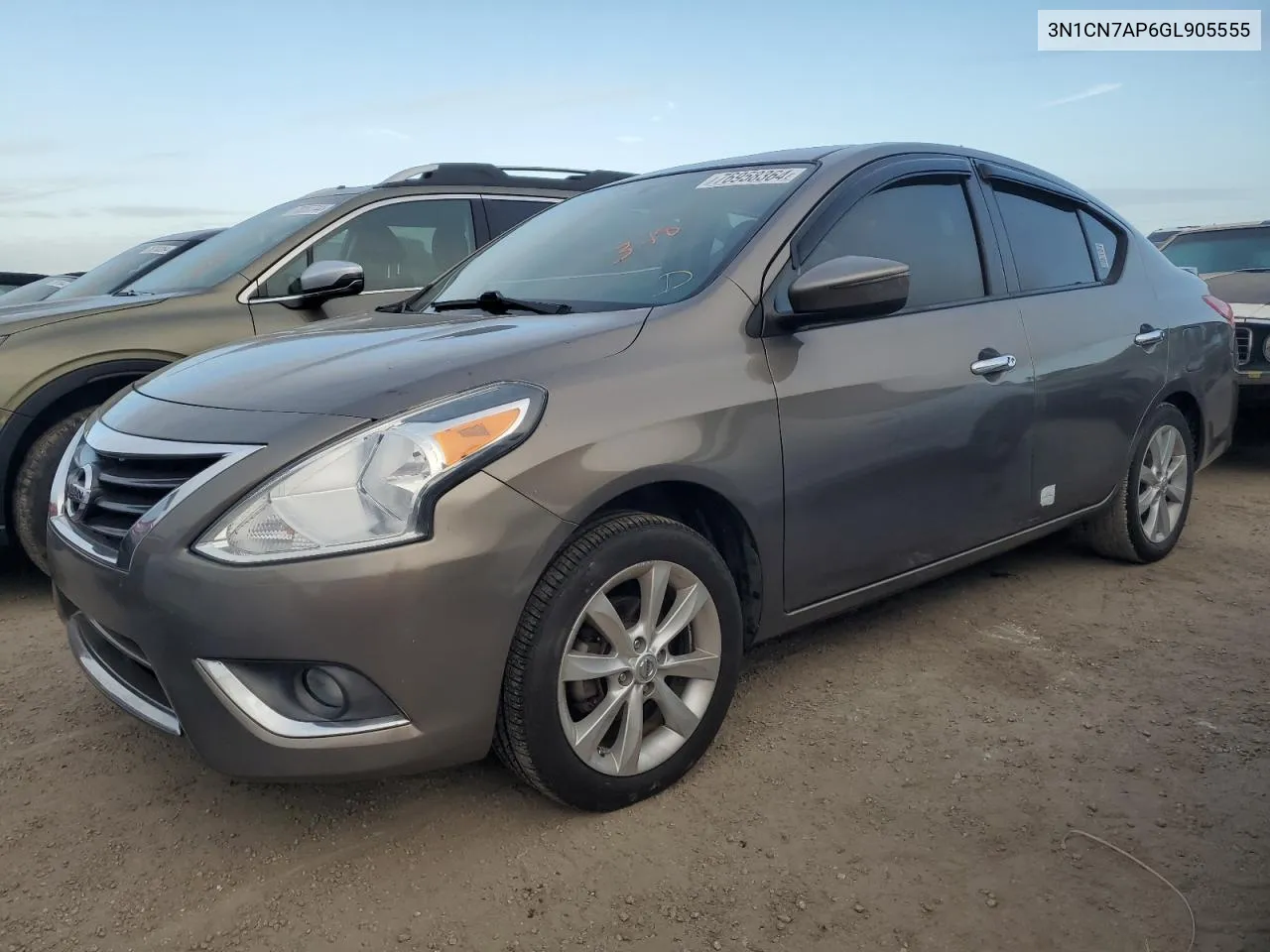 2016 Nissan Versa S VIN: 3N1CN7AP6GL905555 Lot: 76958364