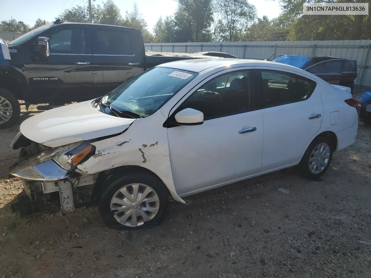 2016 Nissan Versa S VIN: 3N1CN7AP6GL813636 Lot: 77459504