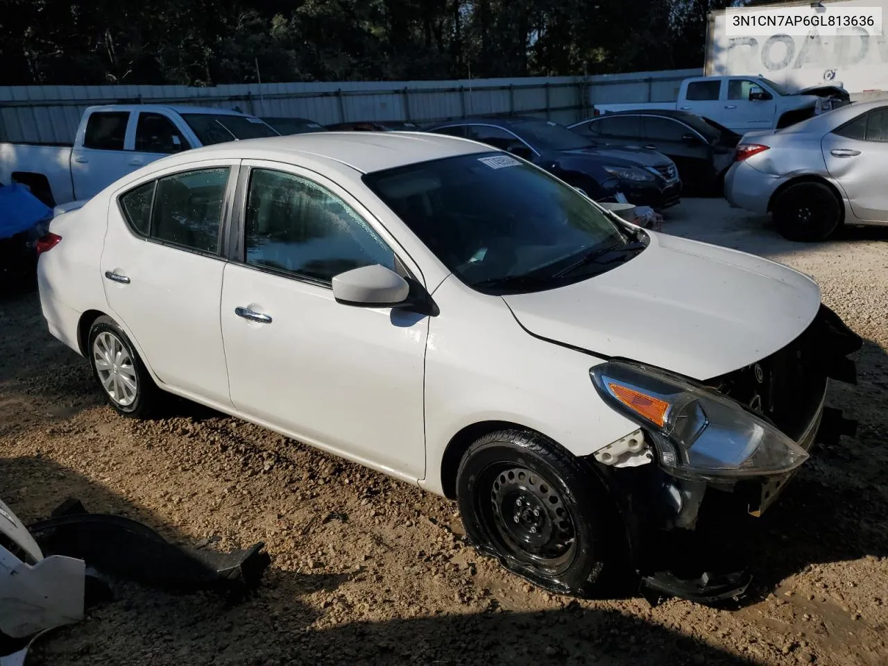 2016 Nissan Versa S VIN: 3N1CN7AP6GL813636 Lot: 77459504