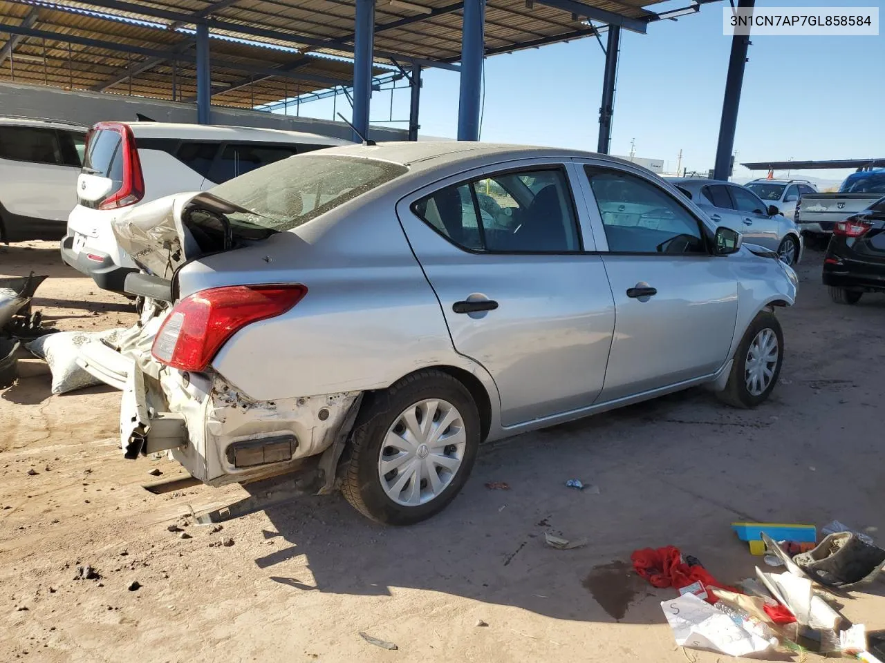 2016 Nissan Versa S VIN: 3N1CN7AP7GL858584 Lot: 77593504