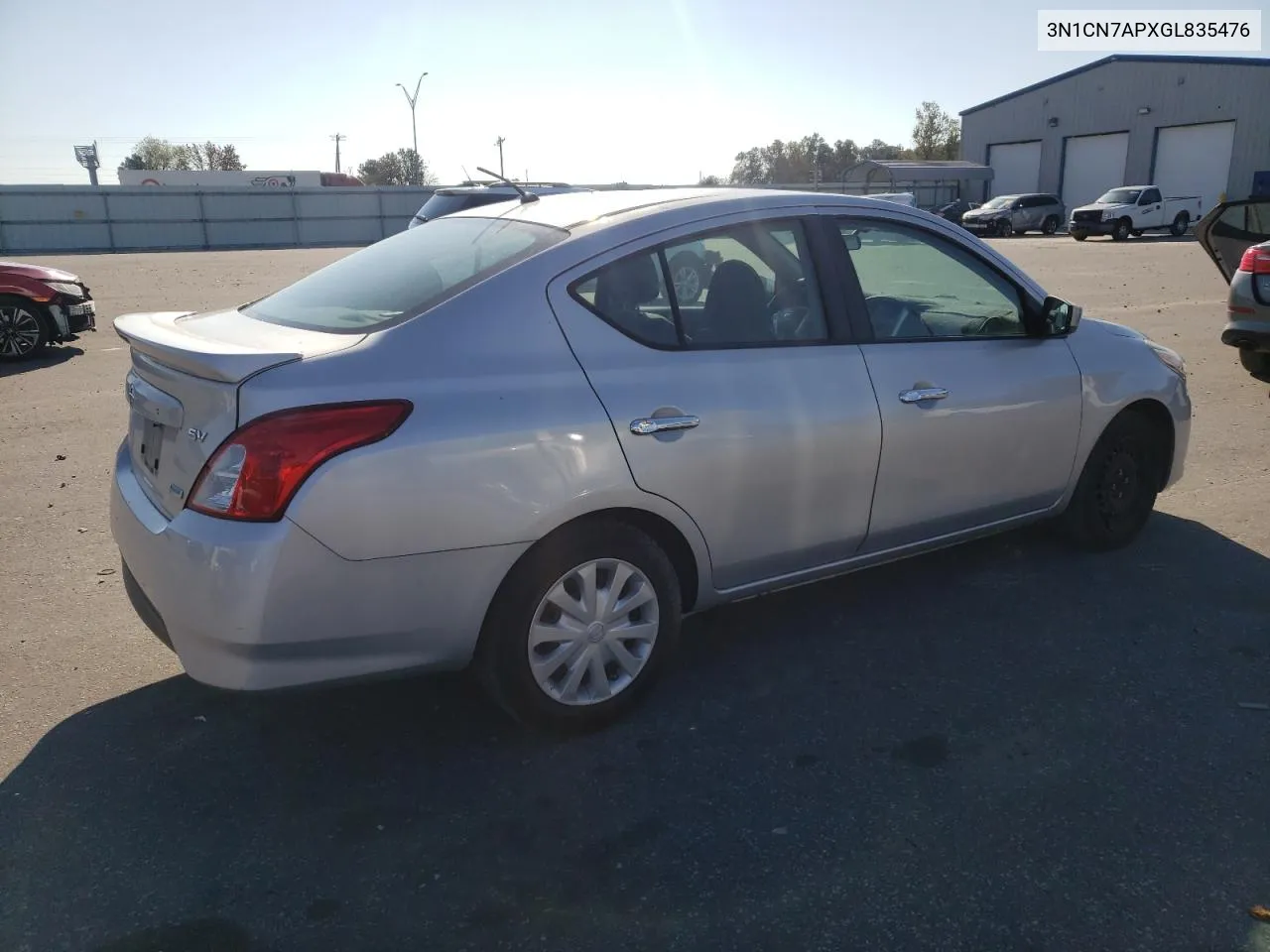 2016 Nissan Versa S VIN: 3N1CN7APXGL835476 Lot: 77818034