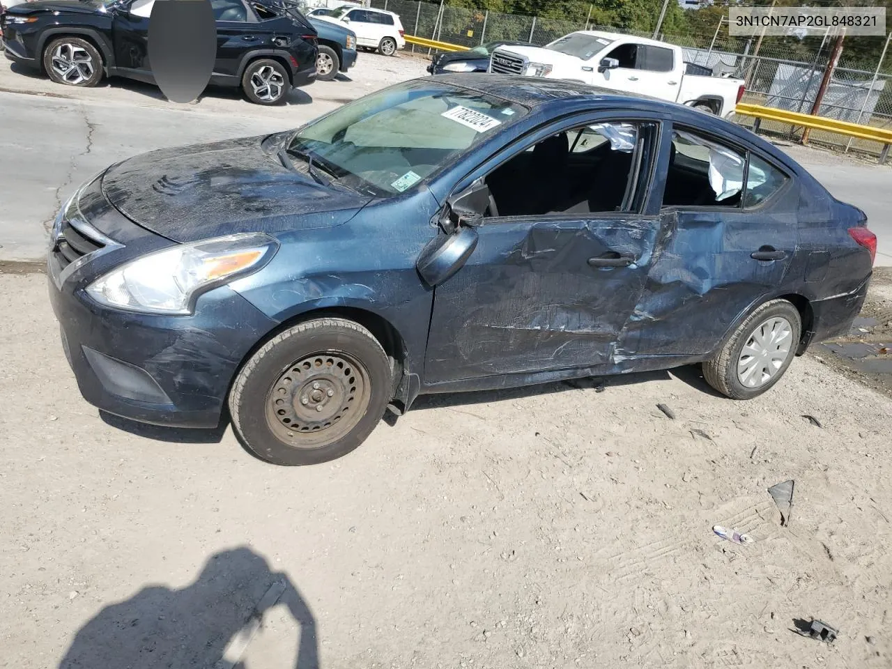 2016 Nissan Versa S VIN: 3N1CN7AP2GL848321 Lot: 77822024