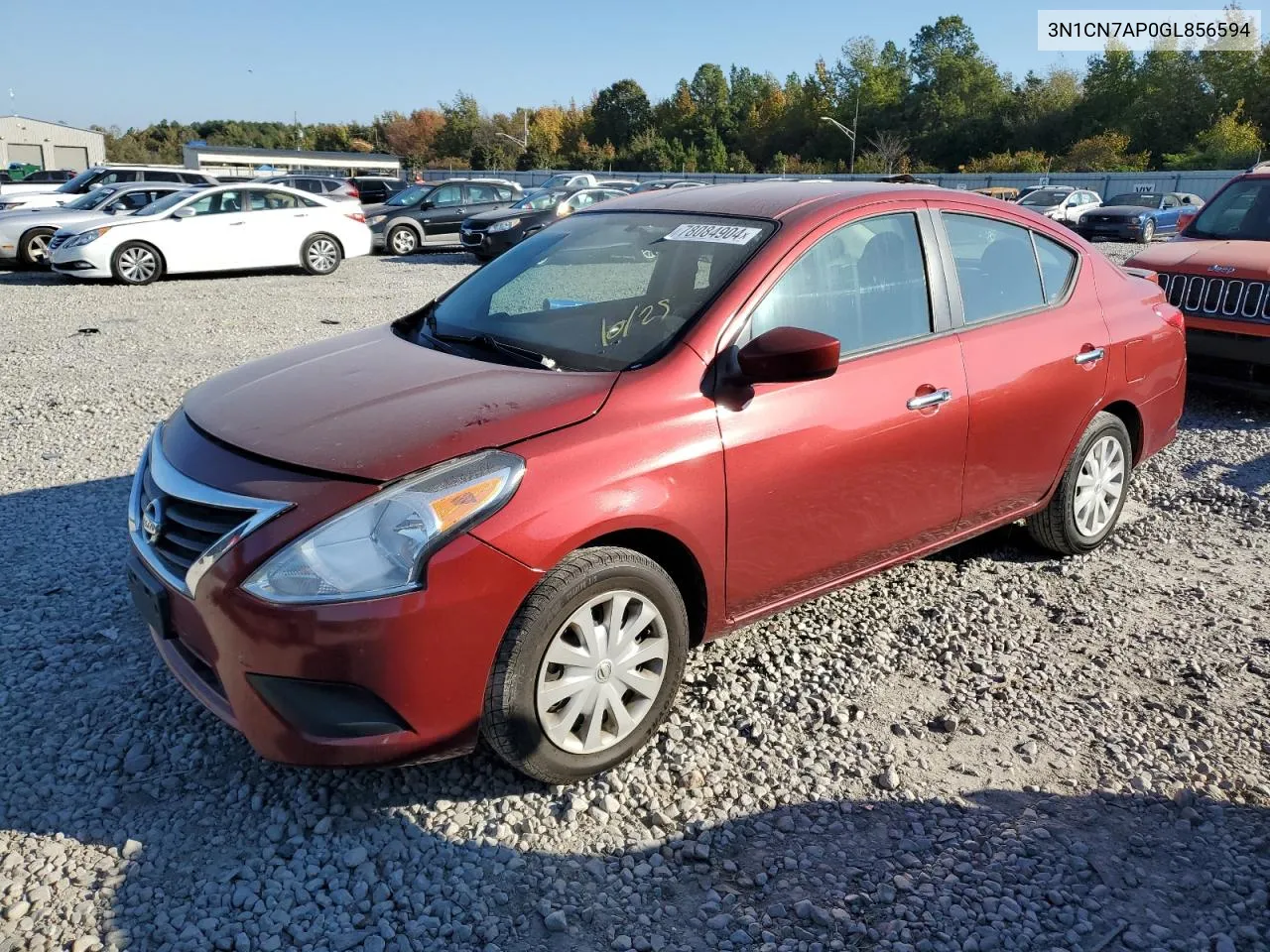 2016 Nissan Versa S VIN: 3N1CN7AP0GL856594 Lot: 78084904