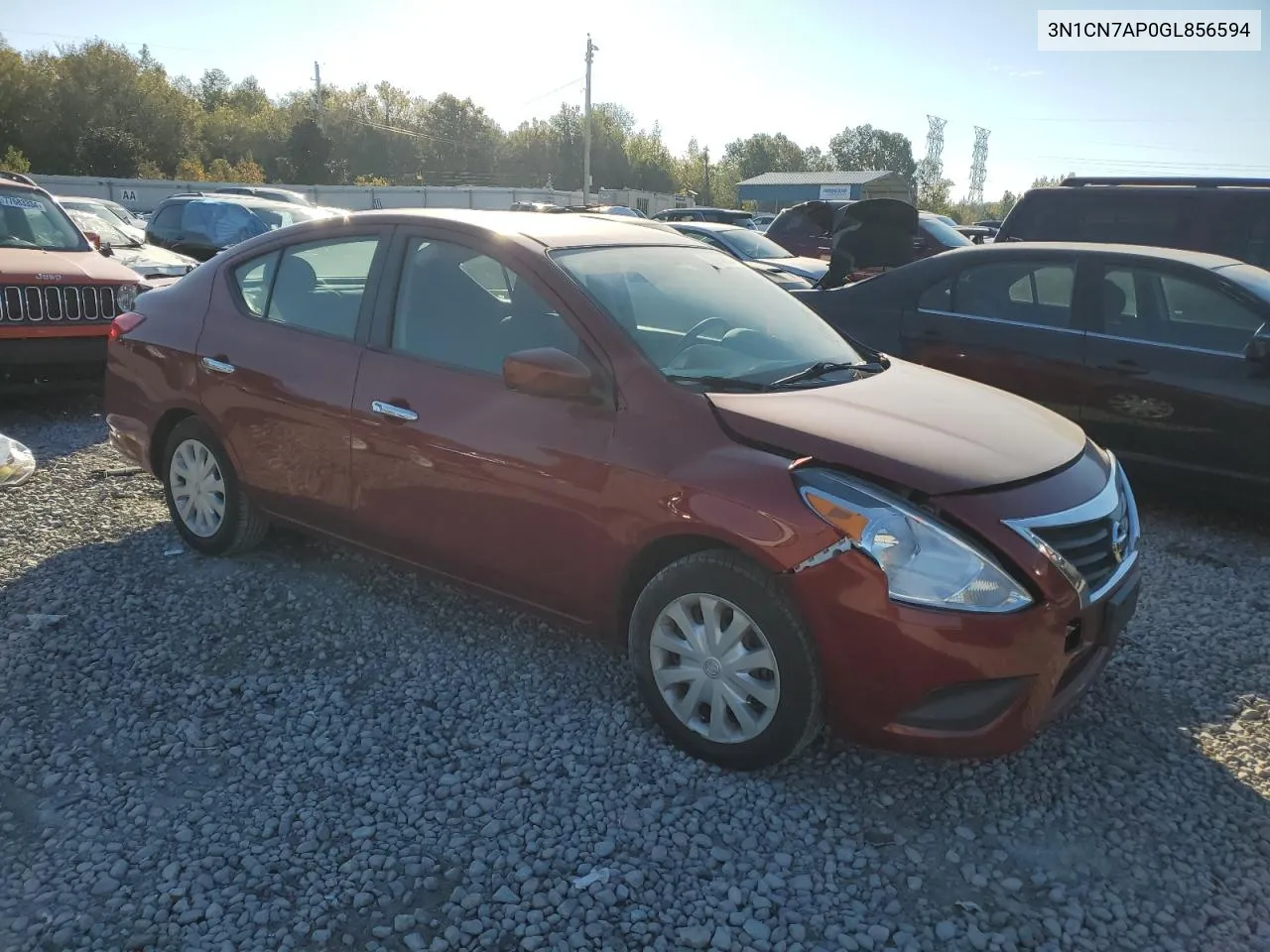 2016 Nissan Versa S VIN: 3N1CN7AP0GL856594 Lot: 78084904