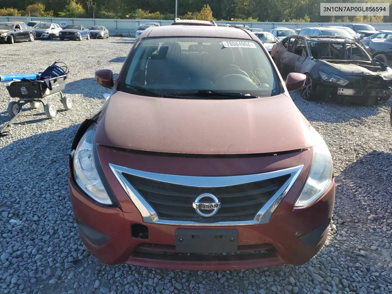 2016 Nissan Versa S VIN: 3N1CN7AP0GL856594 Lot: 78084904