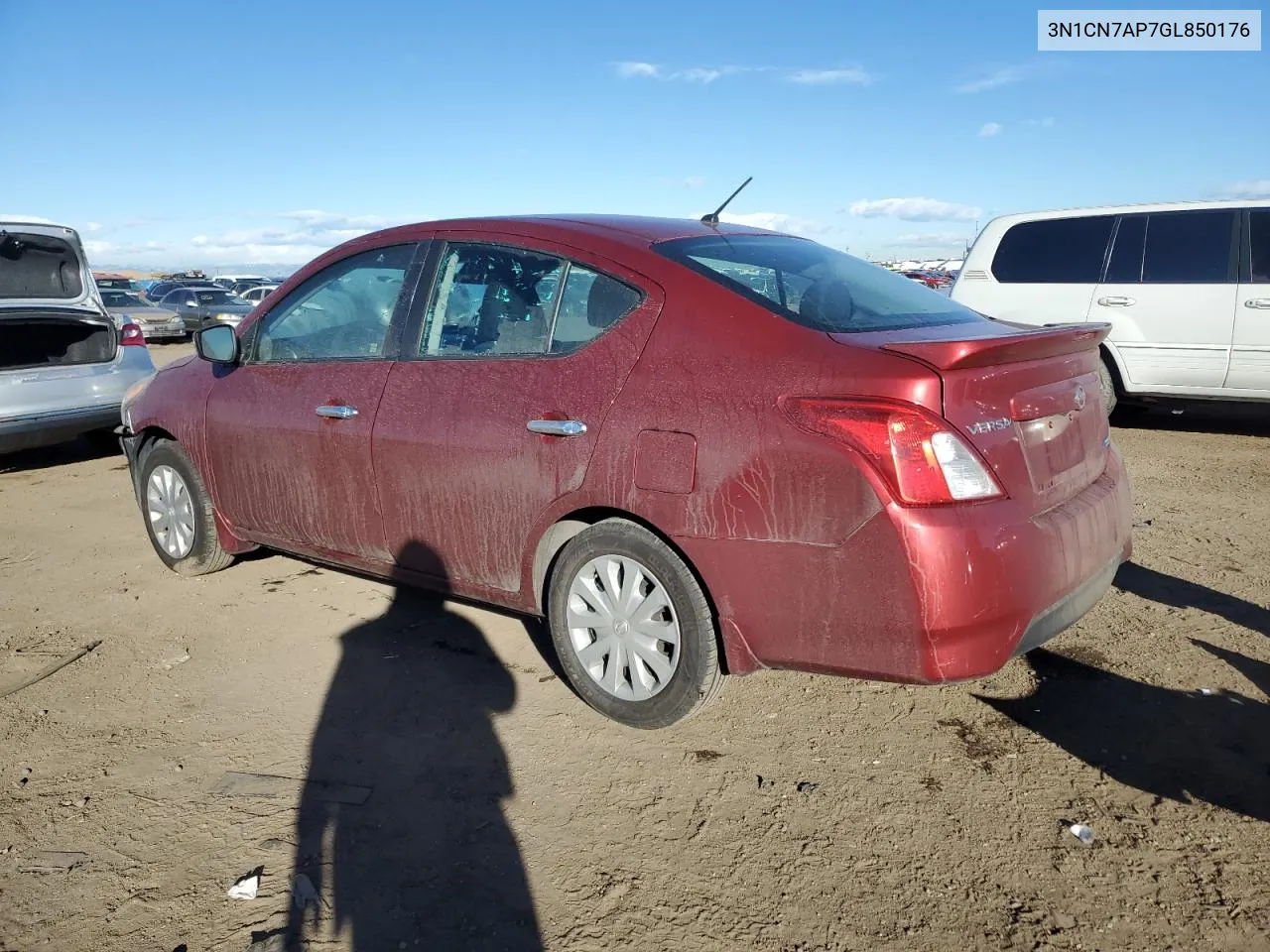 2016 Nissan Versa S VIN: 3N1CN7AP7GL850176 Lot: 78401974