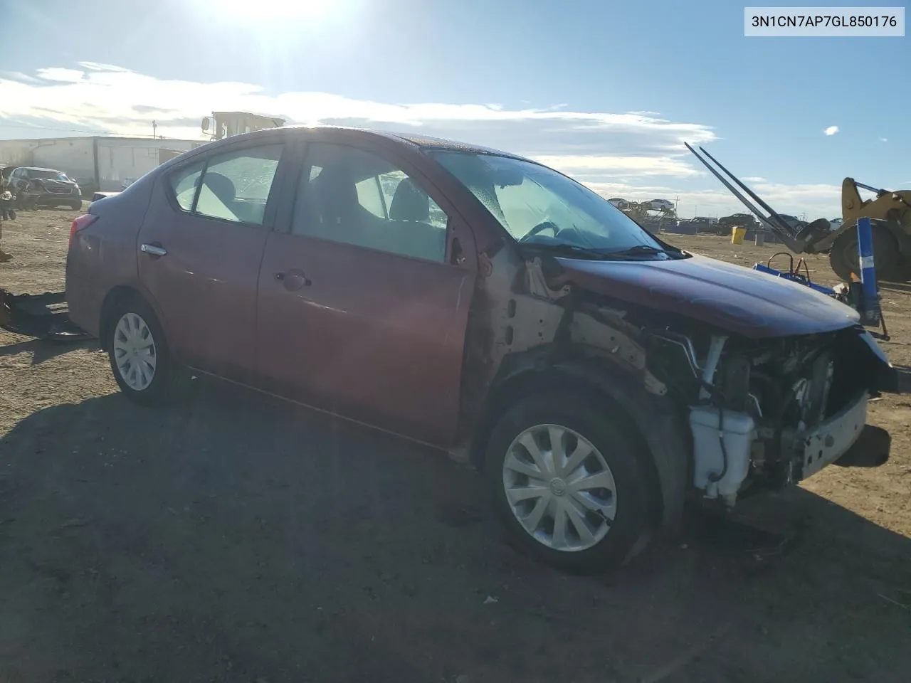 2016 Nissan Versa S VIN: 3N1CN7AP7GL850176 Lot: 78401974