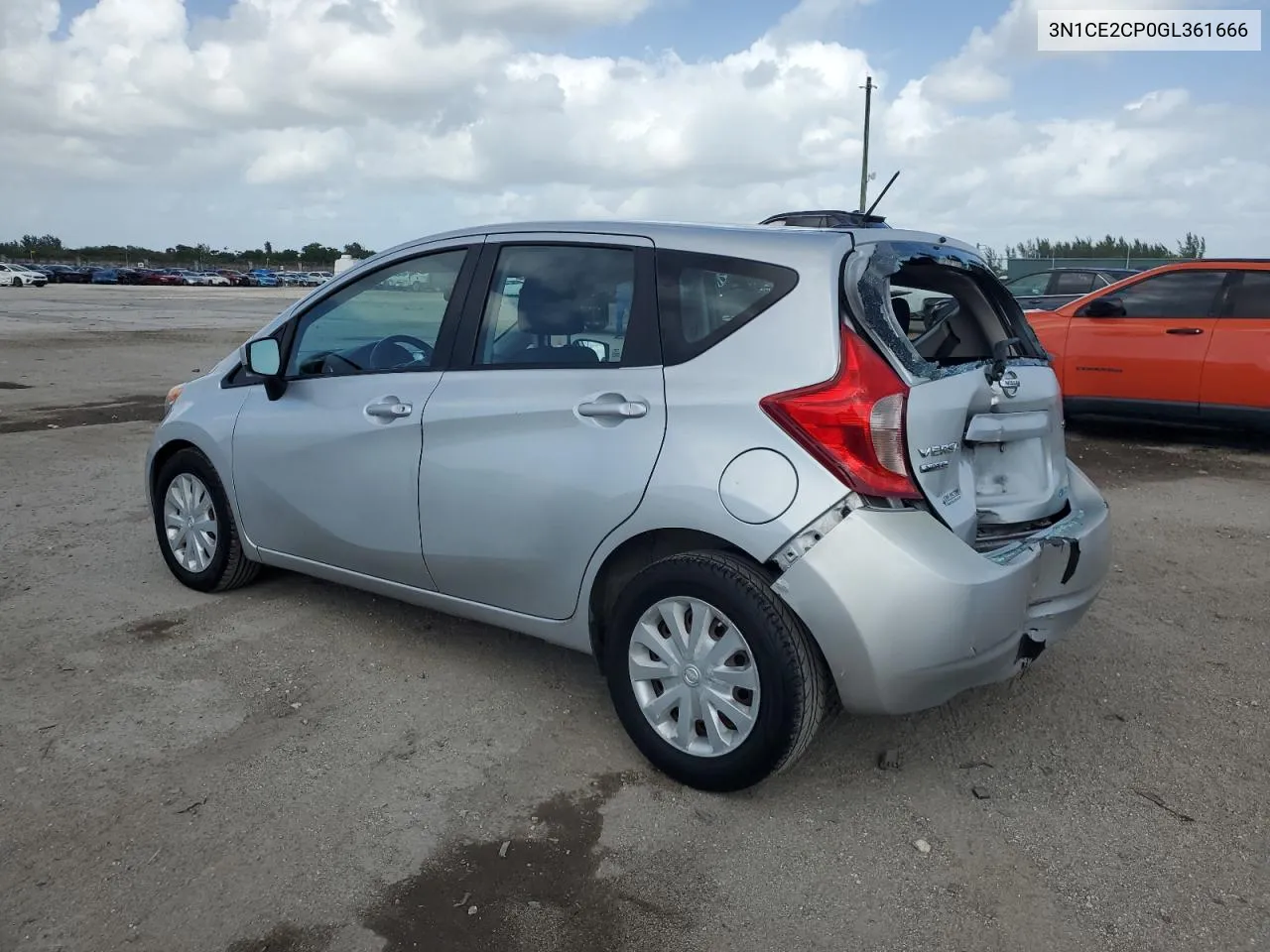 2016 Nissan Versa Note S VIN: 3N1CE2CP0GL361666 Lot: 78834354