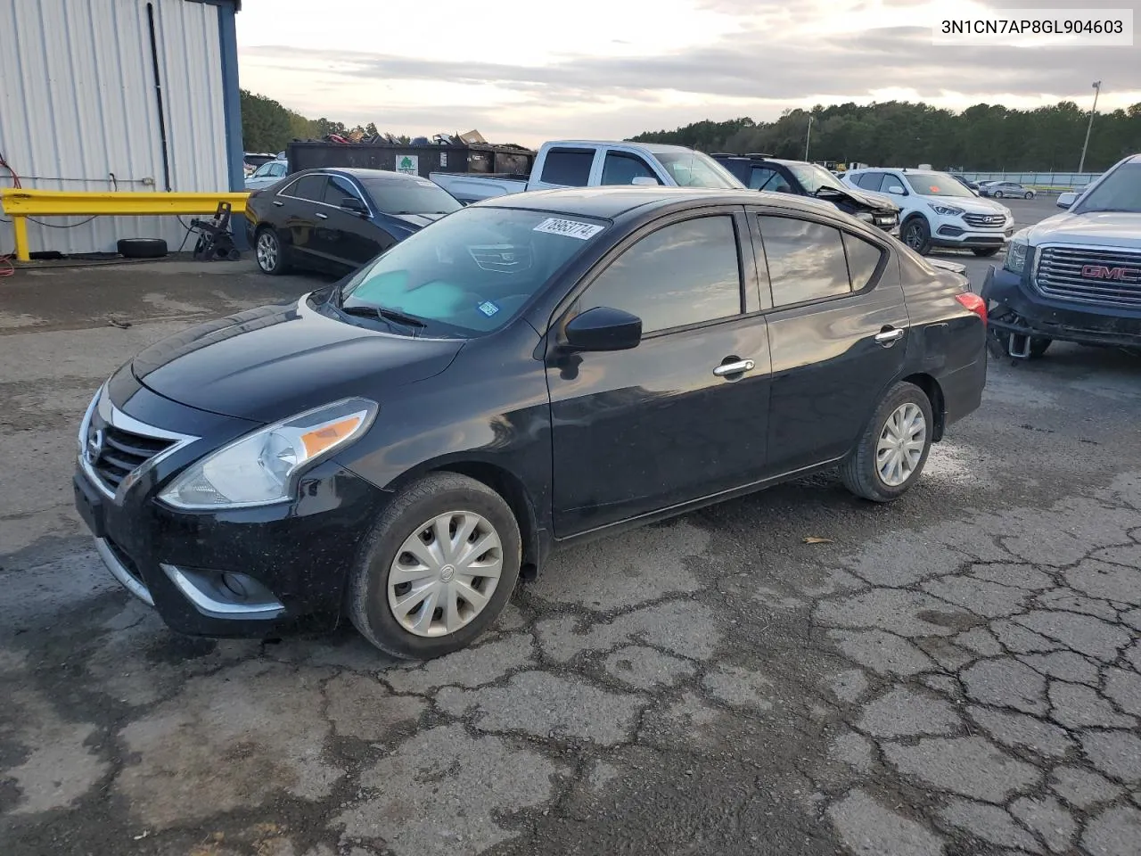 2016 Nissan Versa S VIN: 3N1CN7AP8GL904603 Lot: 78963774