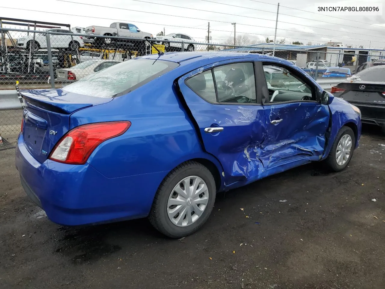 2016 Nissan Versa S VIN: 3N1CN7AP8GL808096 Lot: 79220444