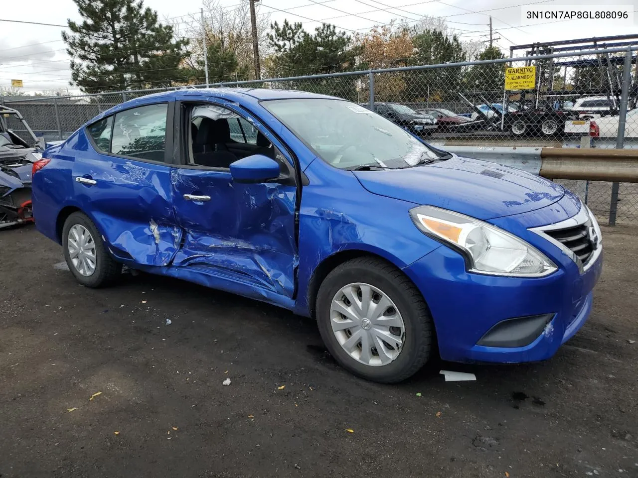 2016 Nissan Versa S VIN: 3N1CN7AP8GL808096 Lot: 79220444