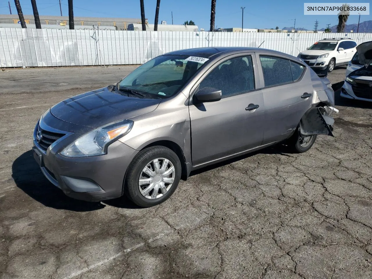 2016 Nissan Versa S VIN: 3N1CN7AP9GL833668 Lot: 79226324