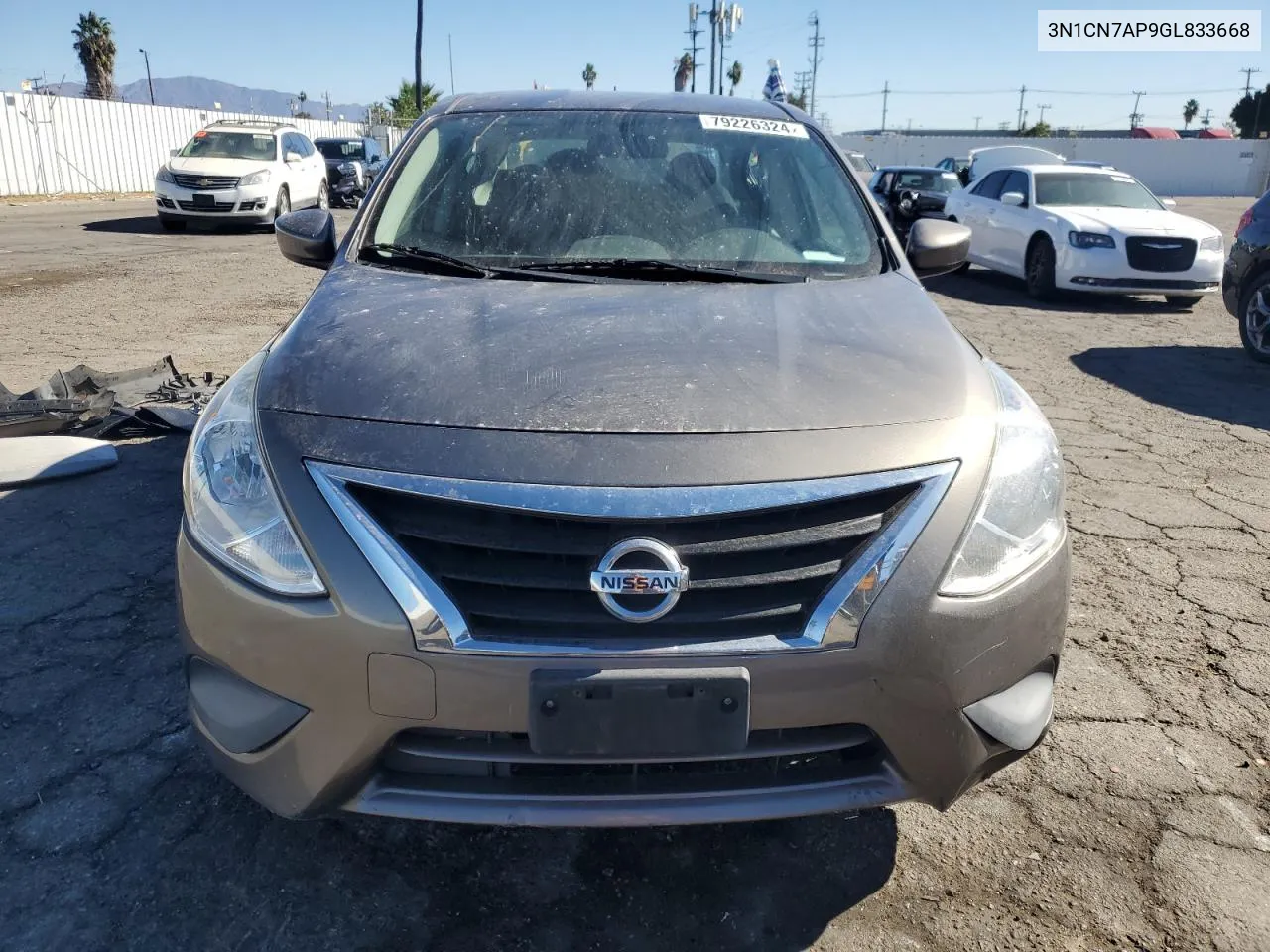 2016 Nissan Versa S VIN: 3N1CN7AP9GL833668 Lot: 79226324