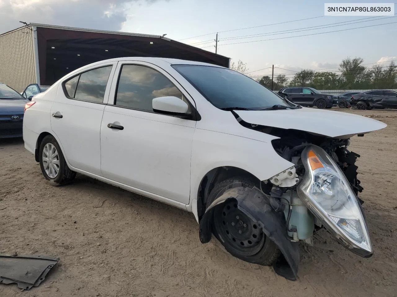 2016 Nissan Versa S VIN: 3N1CN7AP8GL863003 Lot: 79719104