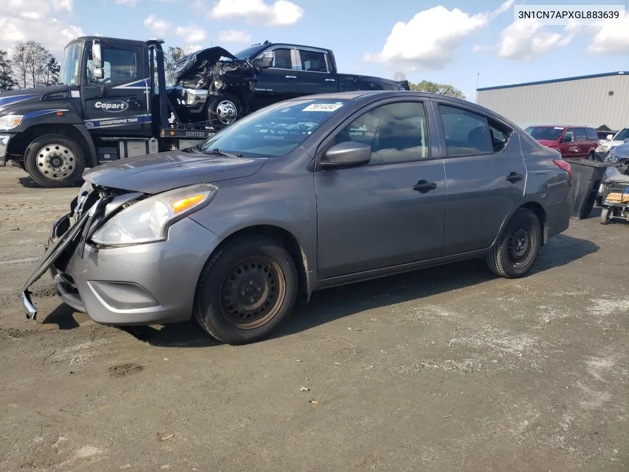 2016 Nissan Versa S VIN: 3N1CN7APXGL883639 Lot: 79914484