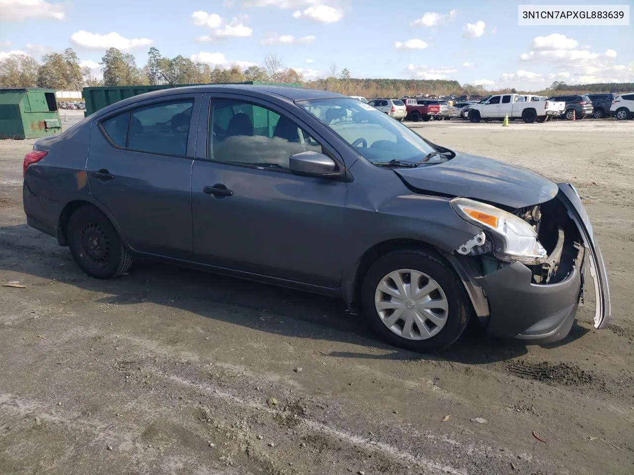 2016 Nissan Versa S VIN: 3N1CN7APXGL883639 Lot: 79914484