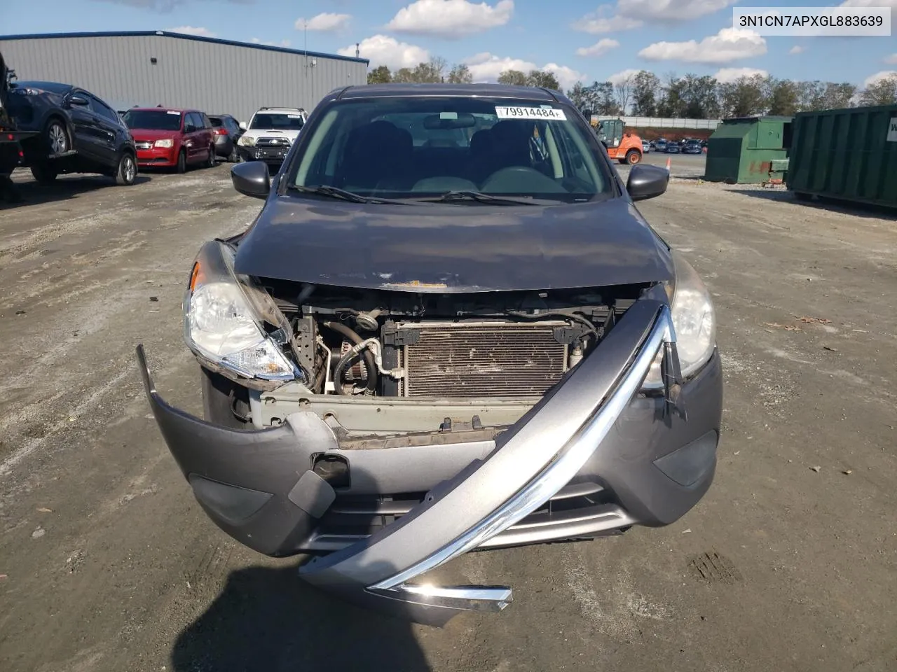 2016 Nissan Versa S VIN: 3N1CN7APXGL883639 Lot: 79914484