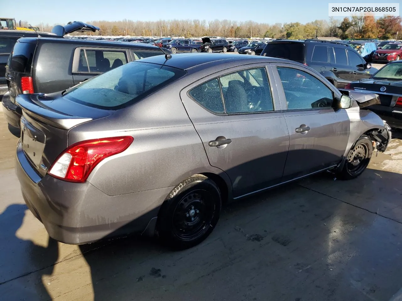 2016 Nissan Versa S VIN: 3N1CN7AP2GL868505 Lot: 79945314