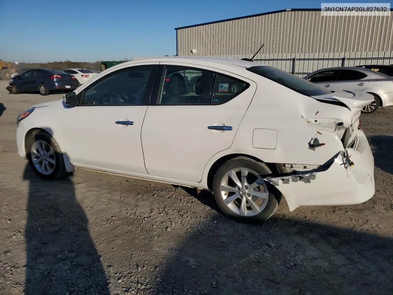 2016 Nissan Versa S VIN: 3N1CN7AP2GL827632 Lot: 80336664