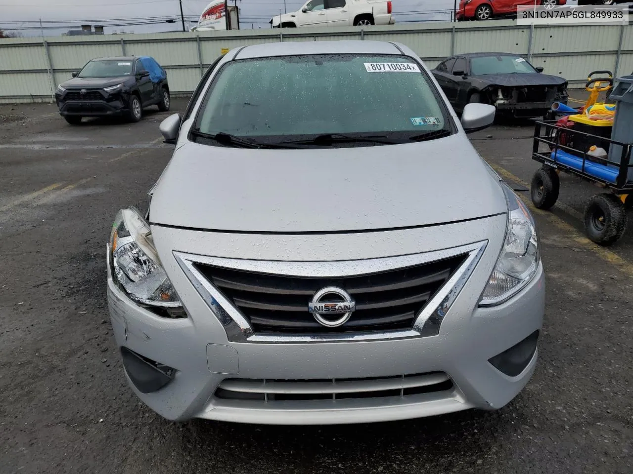 2016 Nissan Versa S VIN: 3N1CN7AP5GL849933 Lot: 80710034