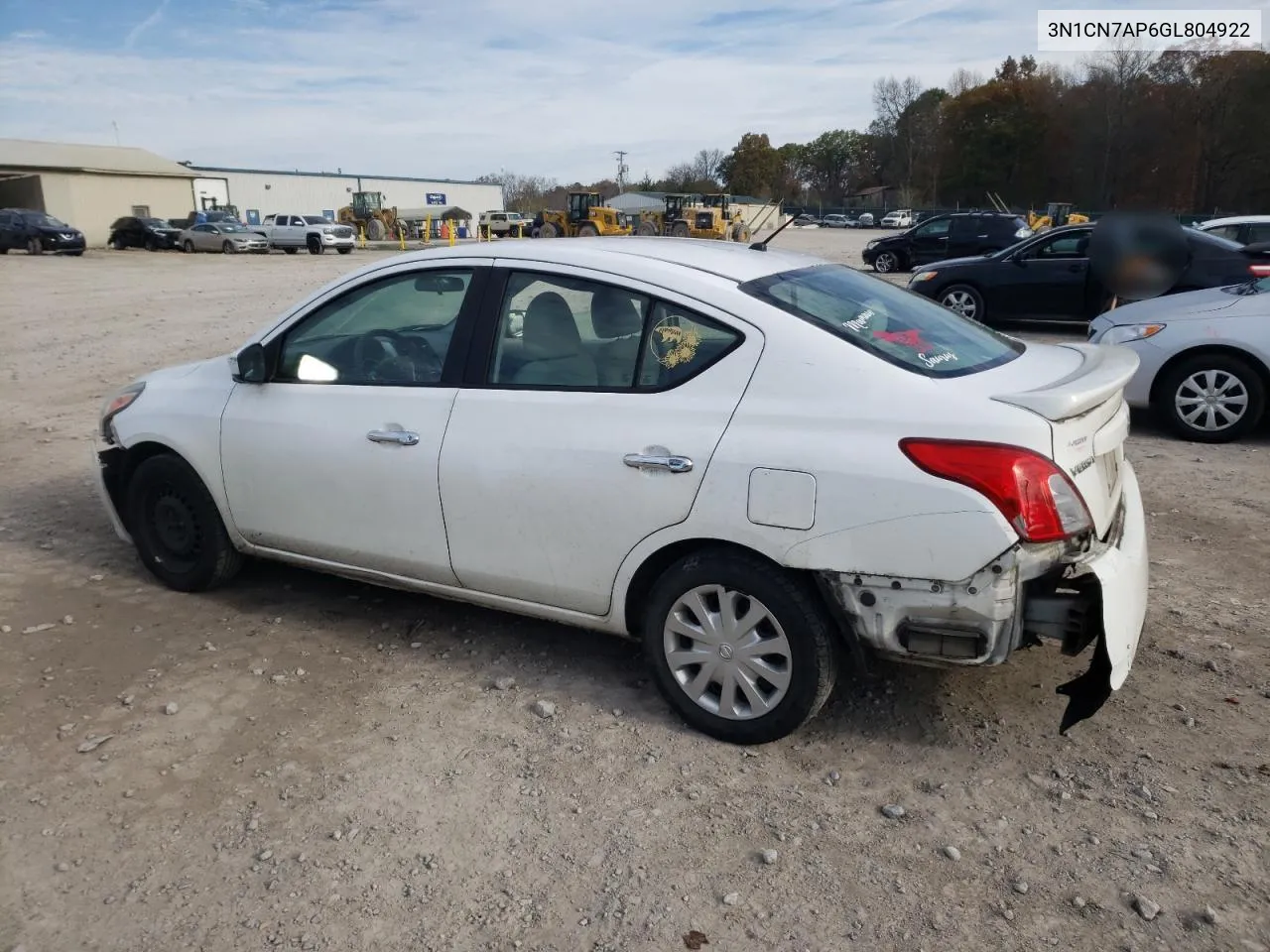 2016 Nissan Versa S VIN: 3N1CN7AP6GL804922 Lot: 80857514